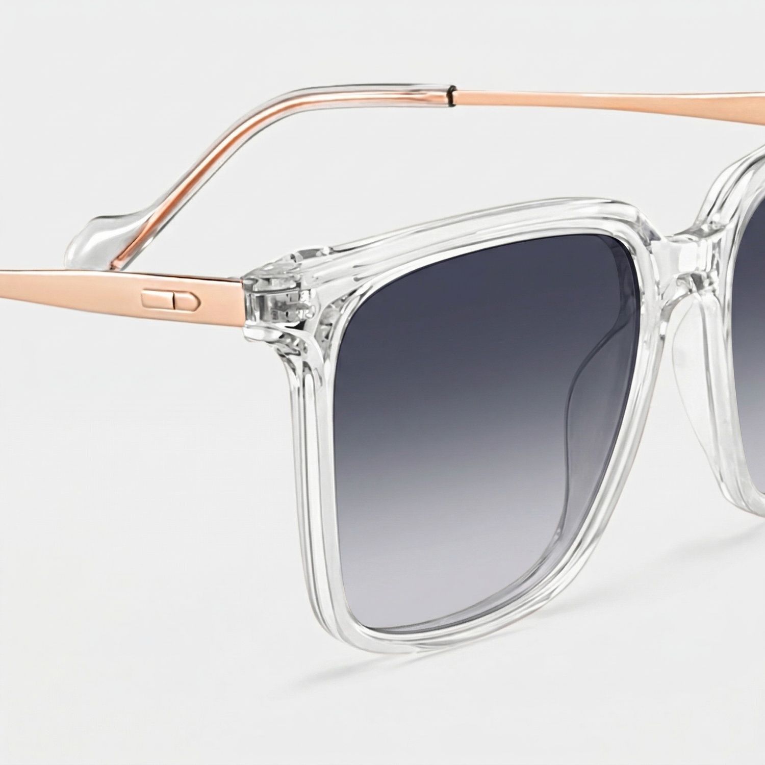 Zeyna Square Clear Sunglasses for Women & Men | ZEELOOL4