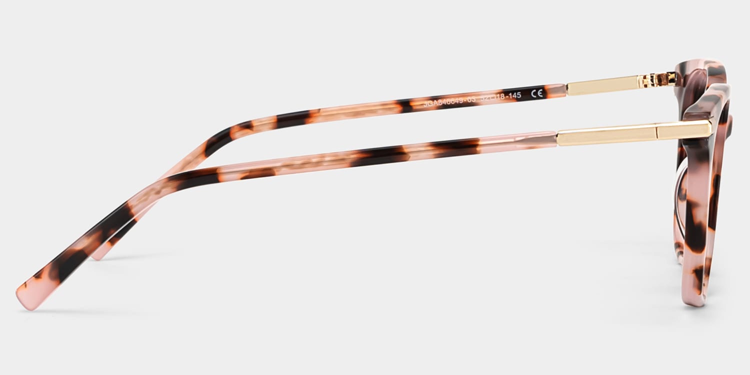 Jami☆ページ Square Pink Tortoise Eyeglasses- Vilmarie Acetate Frame Glasses