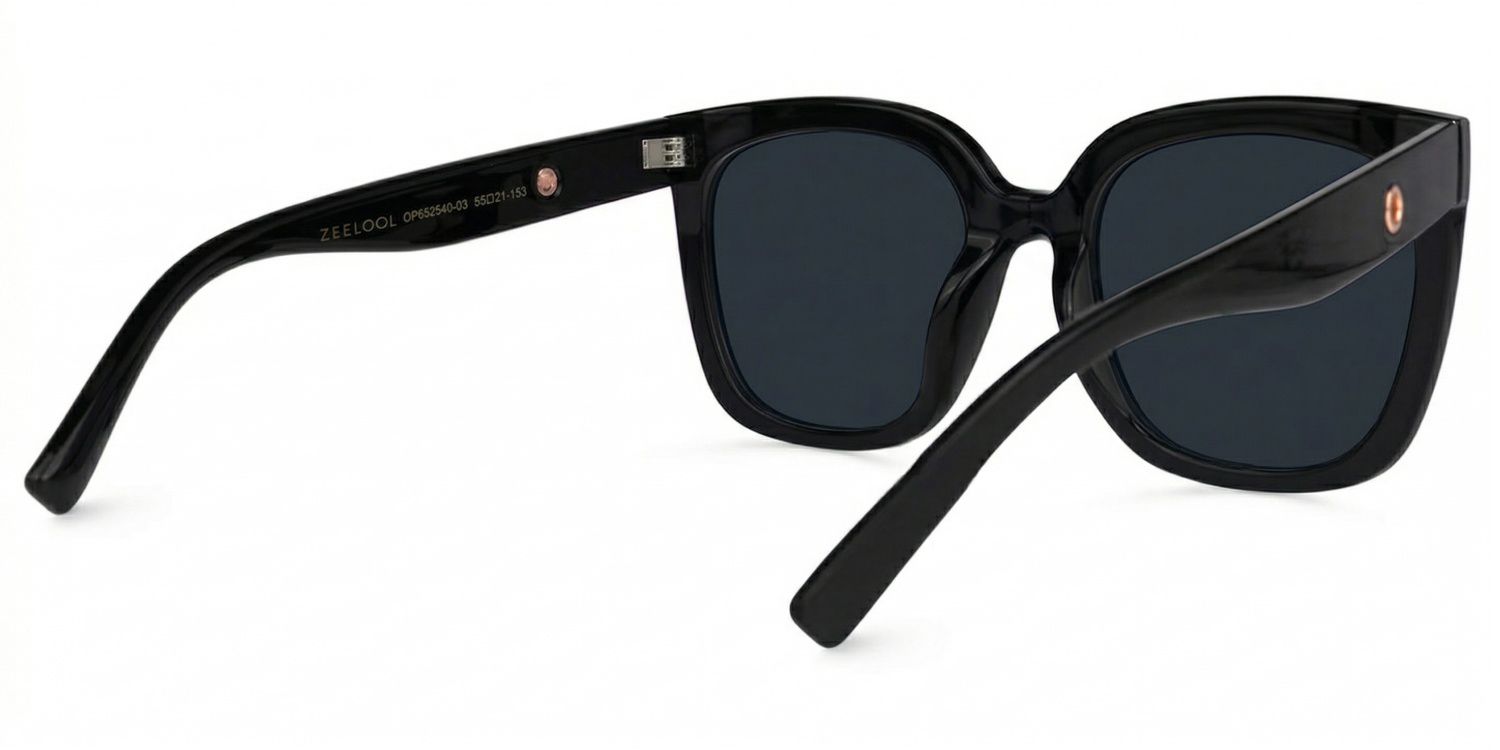 Ebony Square Black Glasses and Eyeglasses3