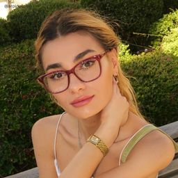 Faith Pink Rectangle Glasses6