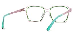 Foday Geometric Pink Green Glasses4