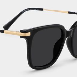 Jacqui Black Rectangle Sunglasses4