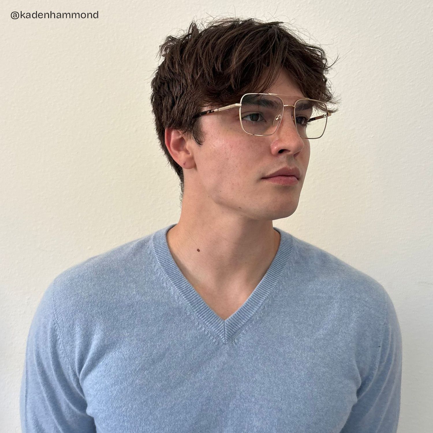Iris Light Gold Frame Glasses with Aviator Frame Online | ZEELOOL9