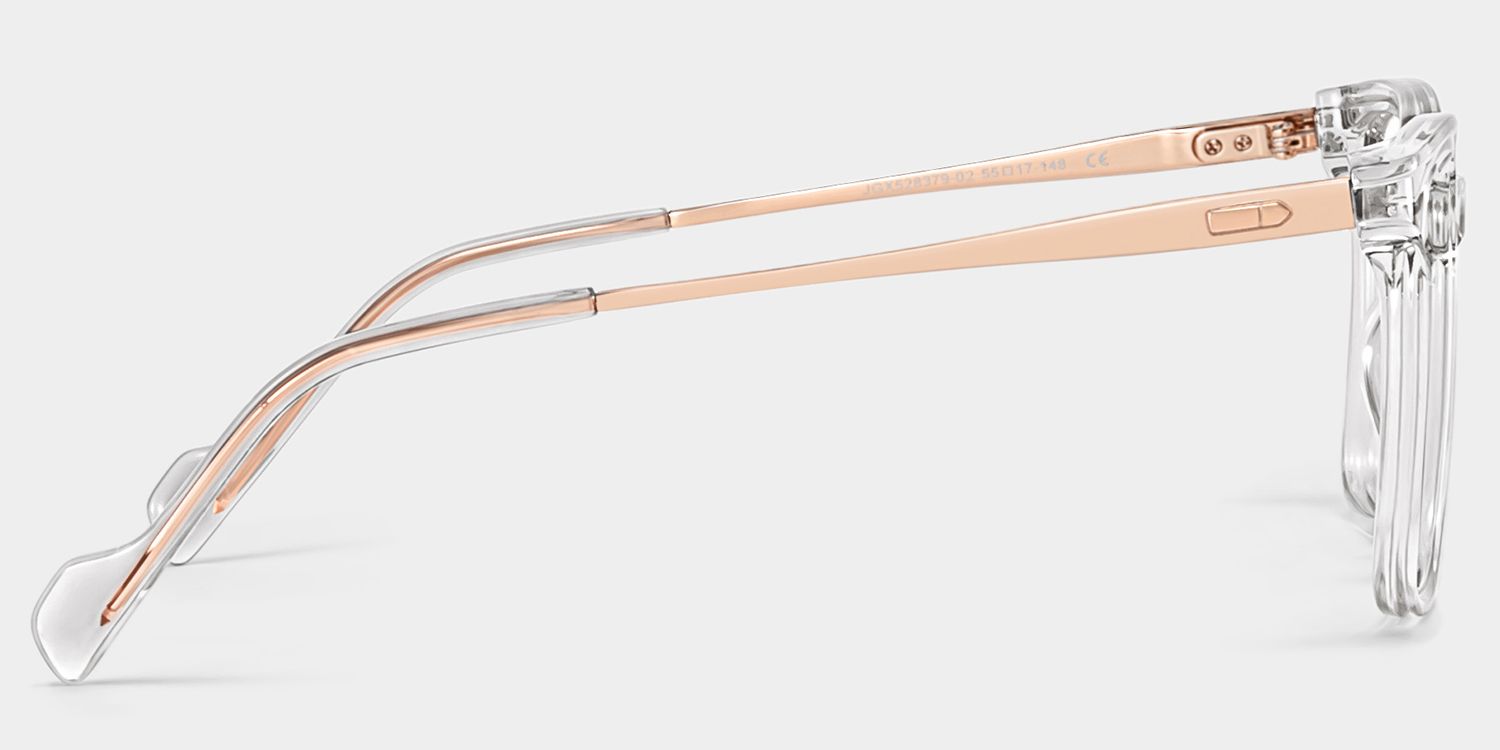 Thin Clear Frame Glasses With Square Shape3