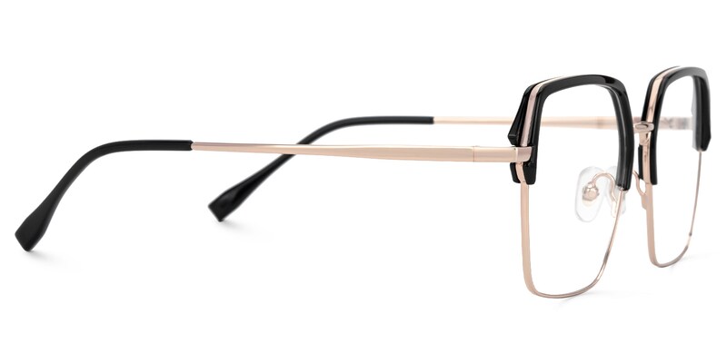 Square Moses Black Glasses Deals -Zeelool Glasses2