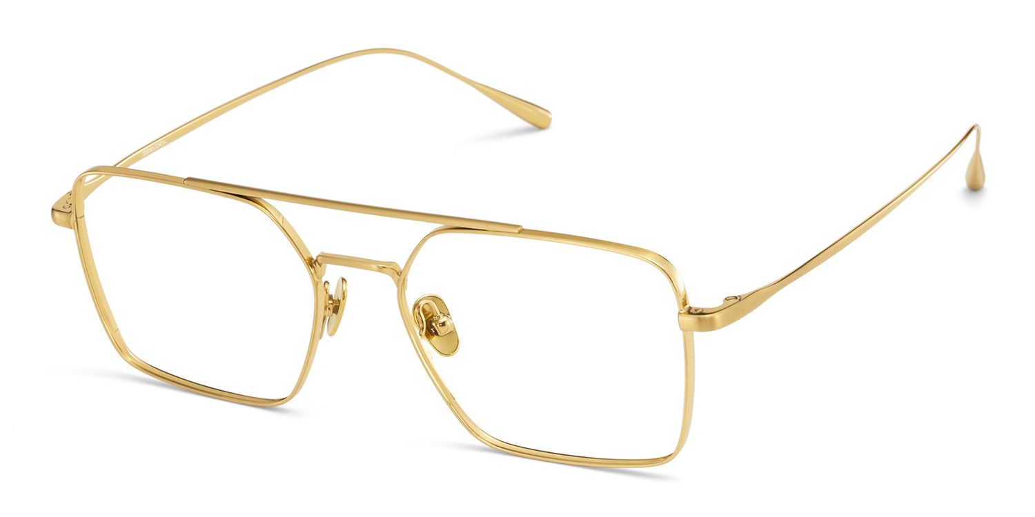 Jensen Eyeglasses in Aviator Gold Frame | Zeelool