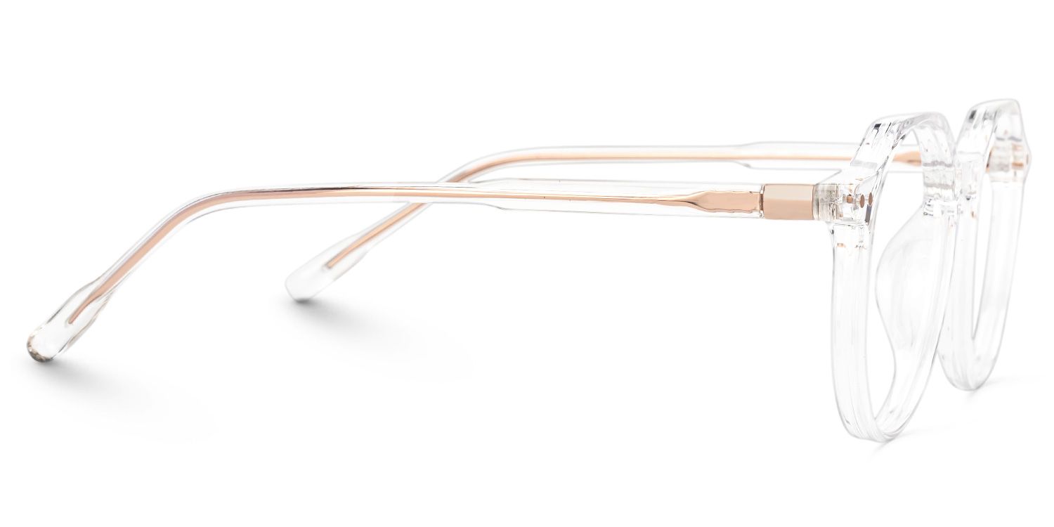 Round Tilly Crystal Color Frame Glasses | Zeelool2