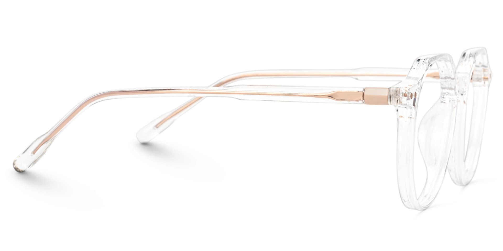 Round Tilly Crystal Color Frame Glasses | Zeelool2