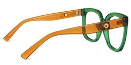 Ebony Square Green Glasses3