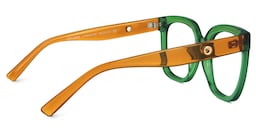 Ebony Square Green Glasses3
