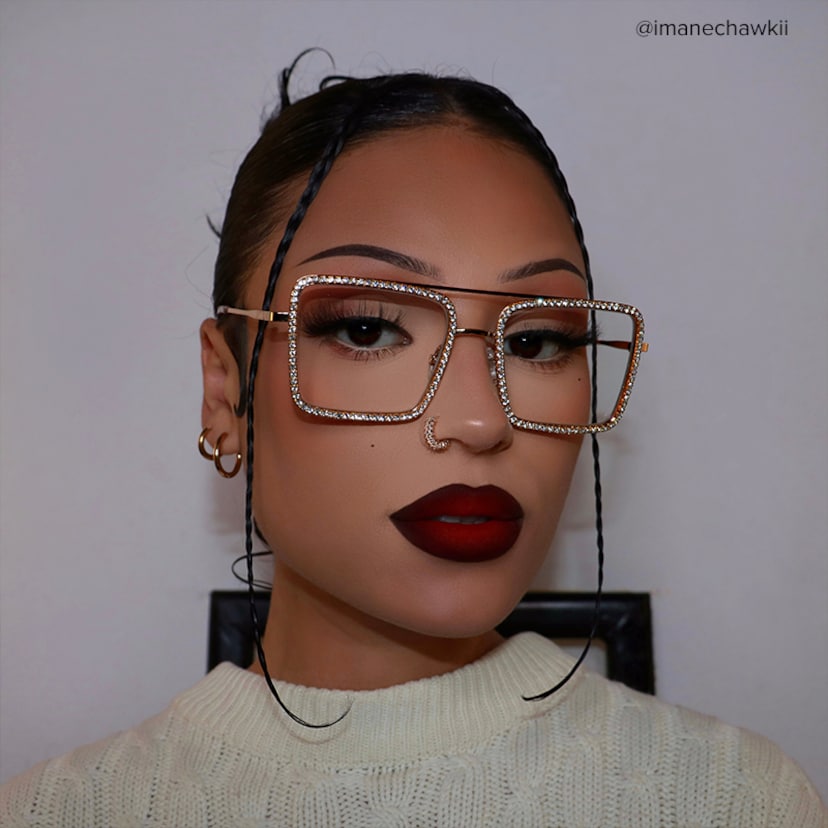 Diva Square Gold Glasses