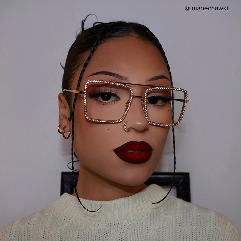 Diva Square Gold Glasses6