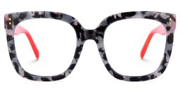 Ebony Square Gray-Tortoise Glasses0