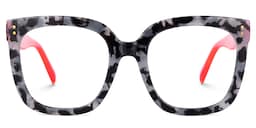 Ebony Square Gray-Tortoise Glasses0