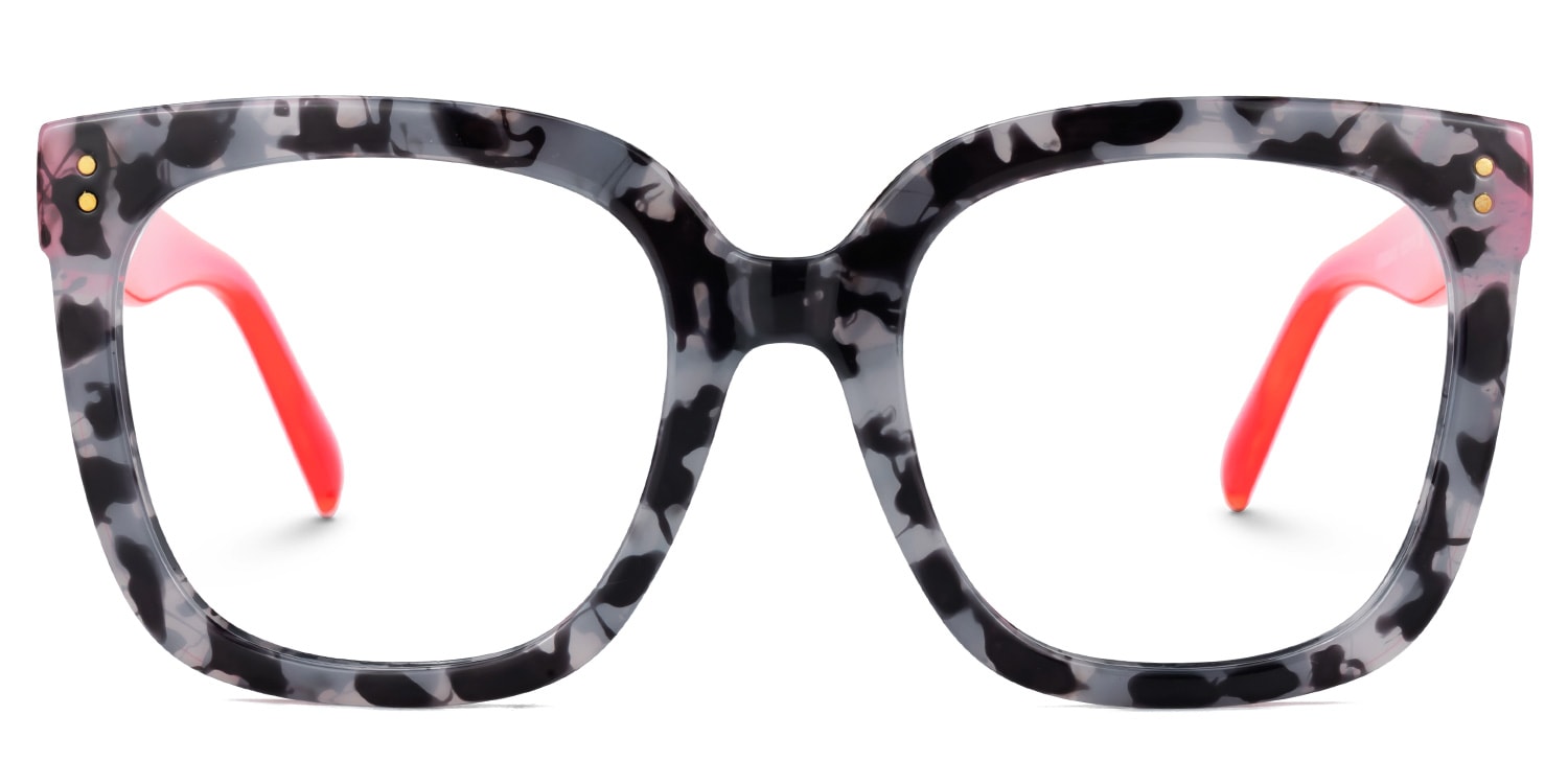 Ebony Square Gray-Tortoise Glasses