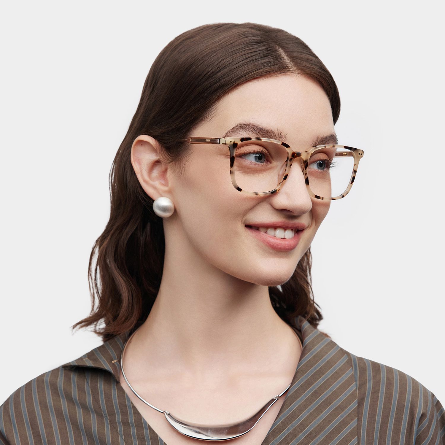 Zoe Tortoise Frame Glasses with Square Frame Online | ZEELOOL1