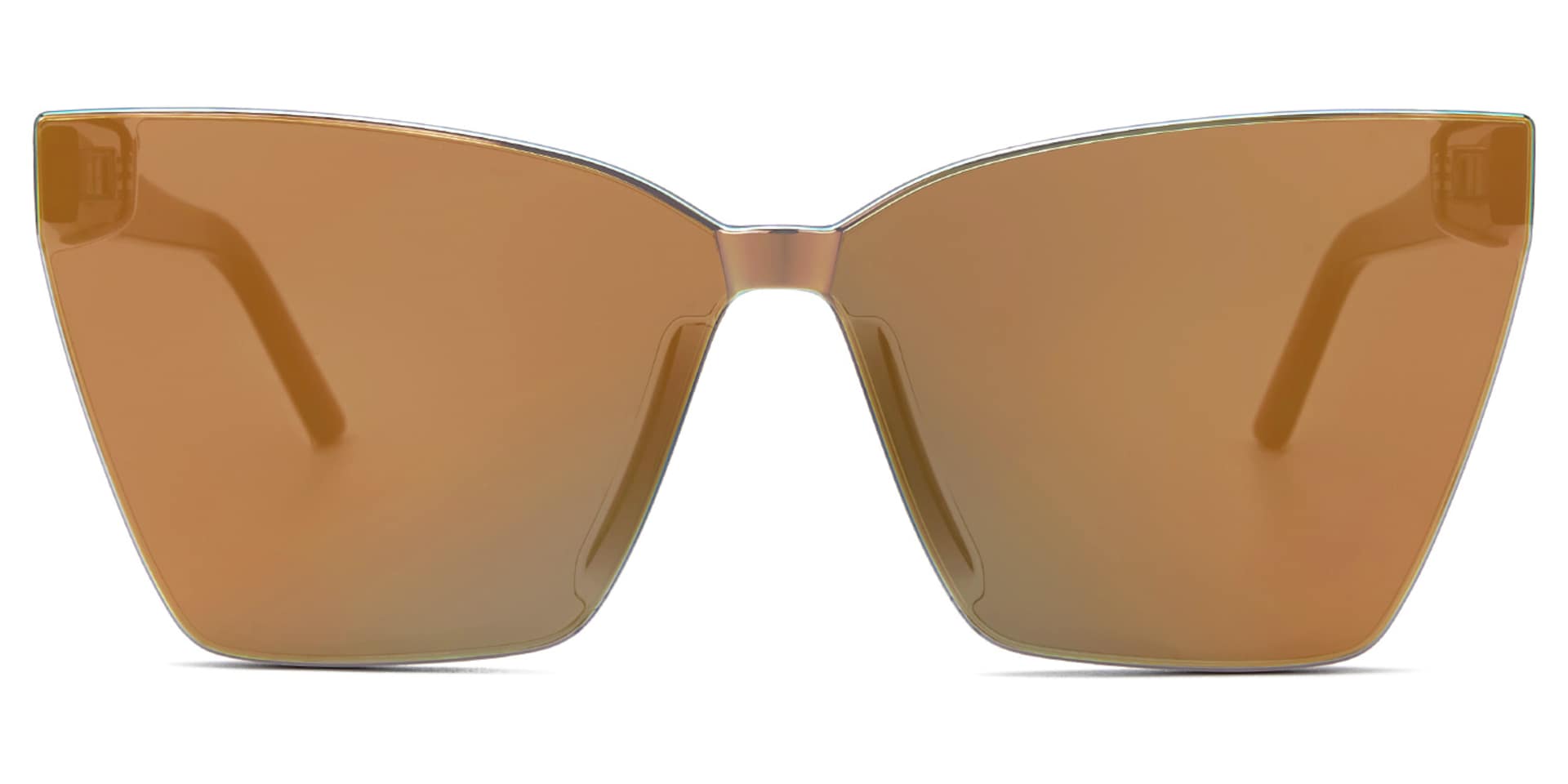 Liliane - Square Orange Frame Sunglasses0