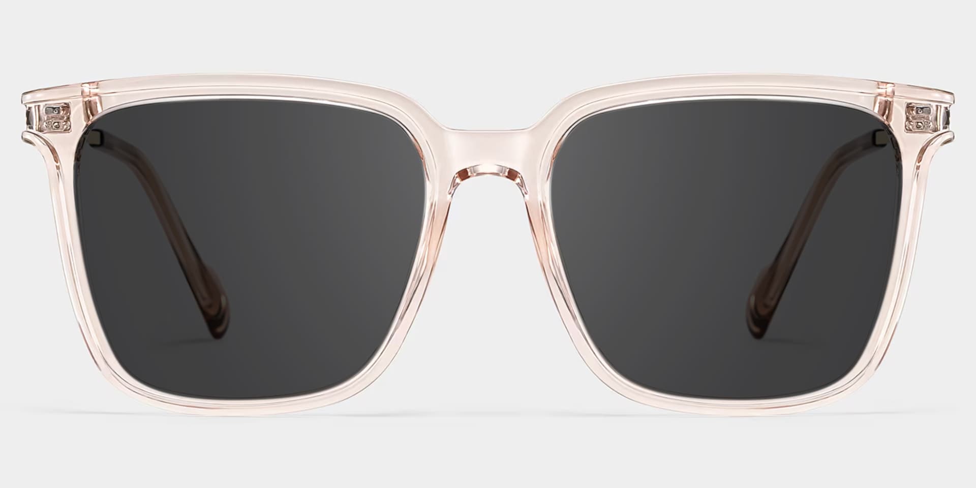 Thin Champagne Frame Glasses With Square Shape0