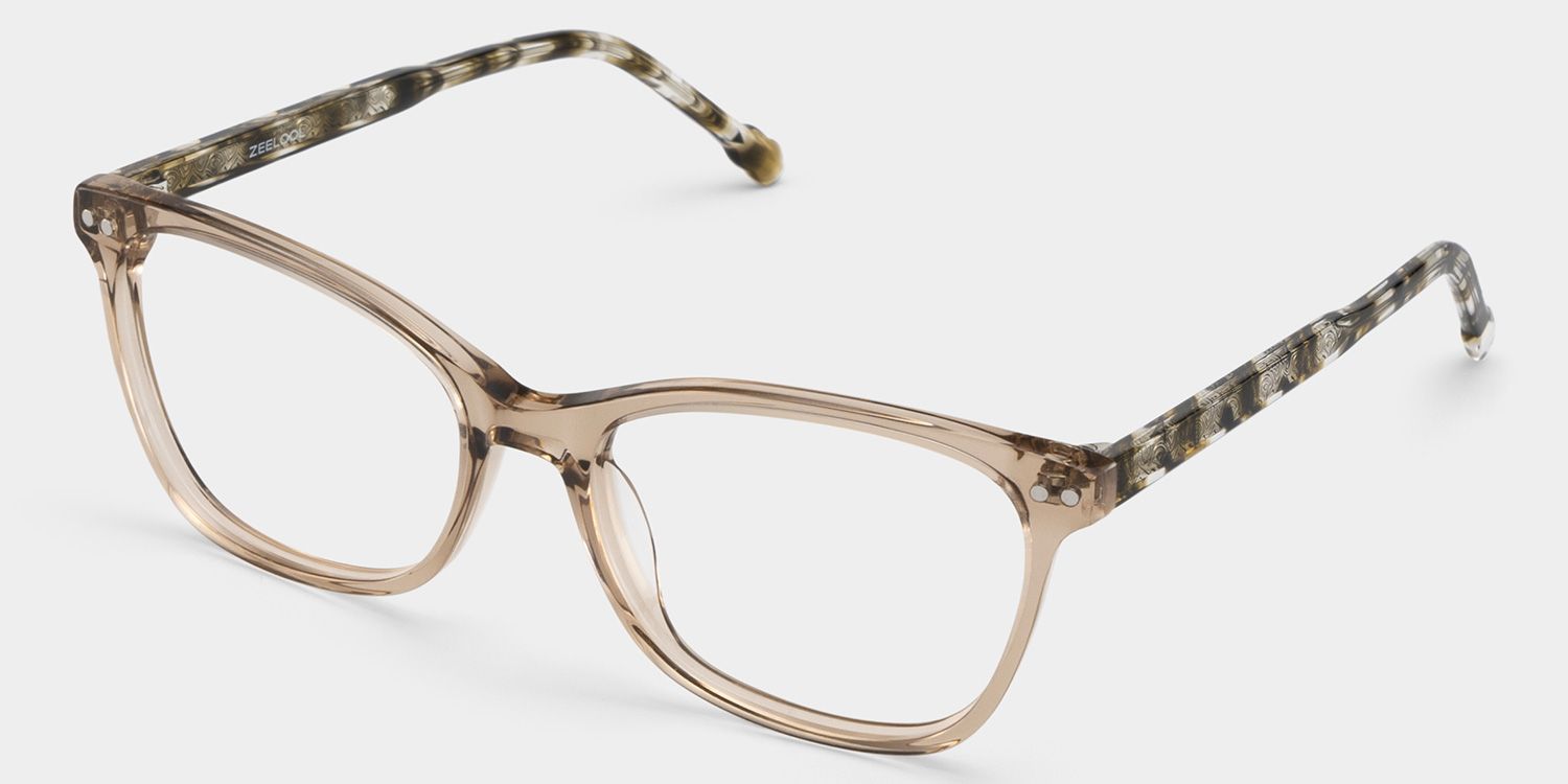 Marigold rectangle brown glasses Online | ZEELOOL2