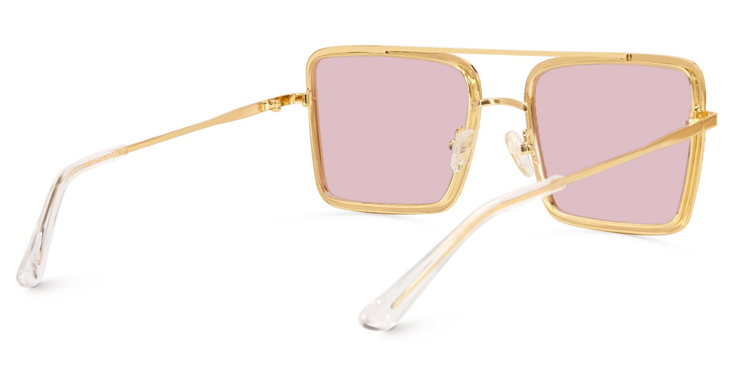 Diva Square Gold Sunglasses3