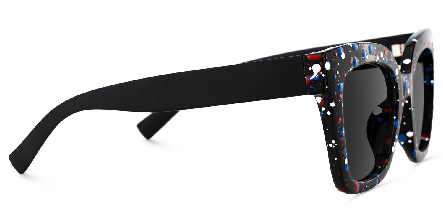 Malcolm Large Square Nerdy Glasses with Colorful Dots on The Frame3