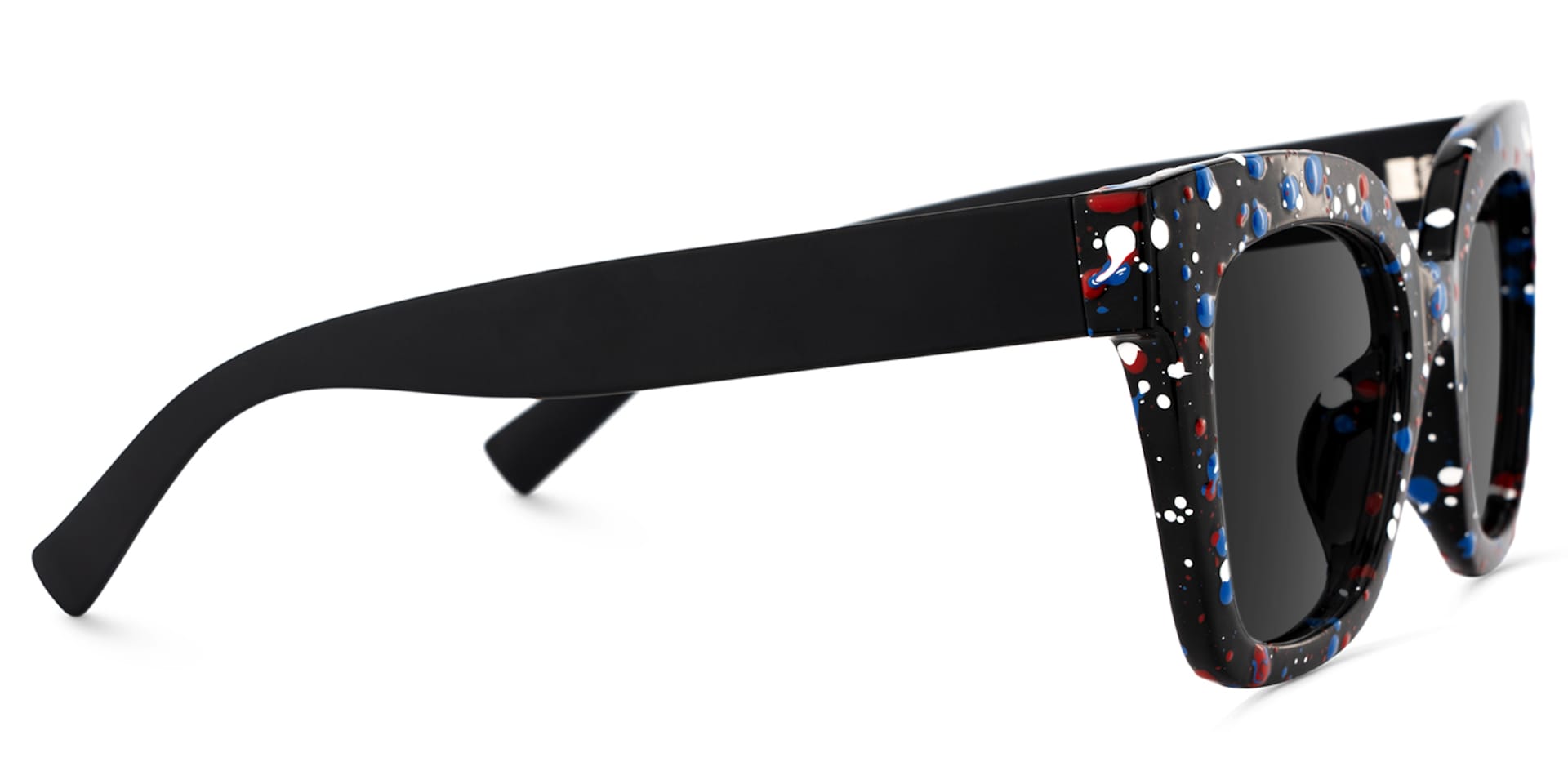 Malcolm Large Square Nerdy Glasses with Colorful Dots on The Frame3