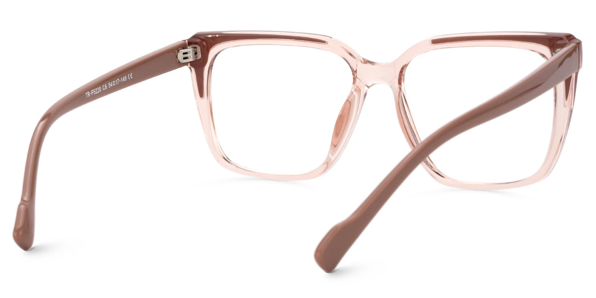 Dory TR90 Square Pink Frame Glasses | Zeelool3