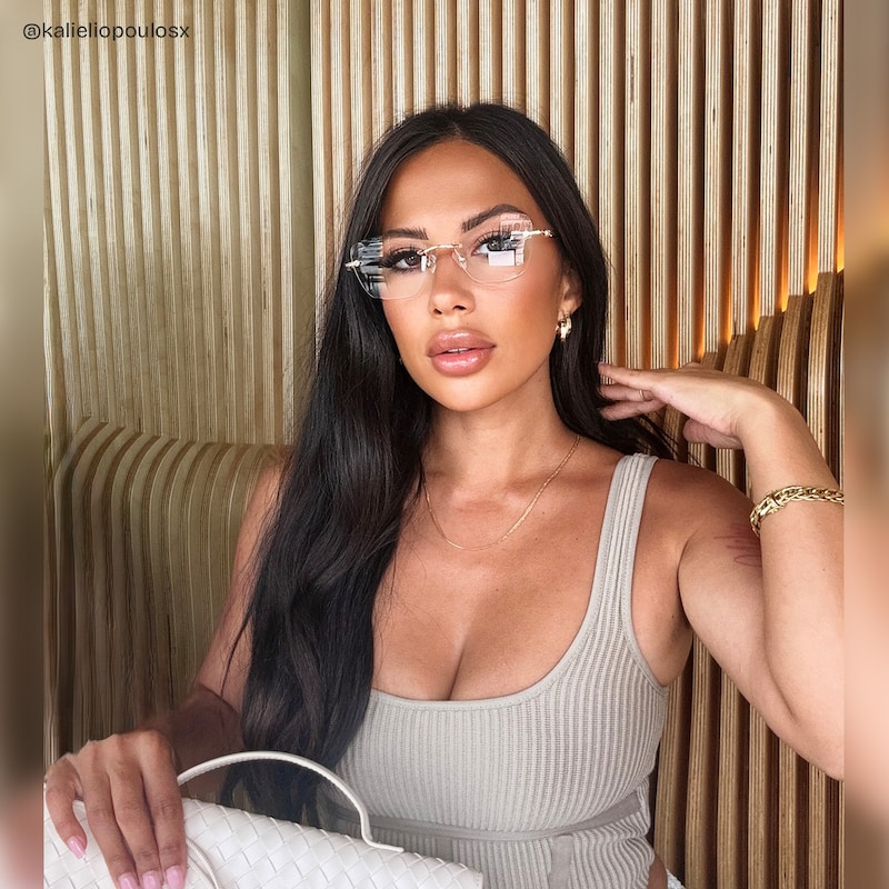 Rectangle Gold Eyeglasses- Seth Metal Frame Glasses8