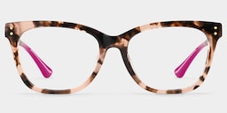 Vivienne Rectangle Pink Glasses4