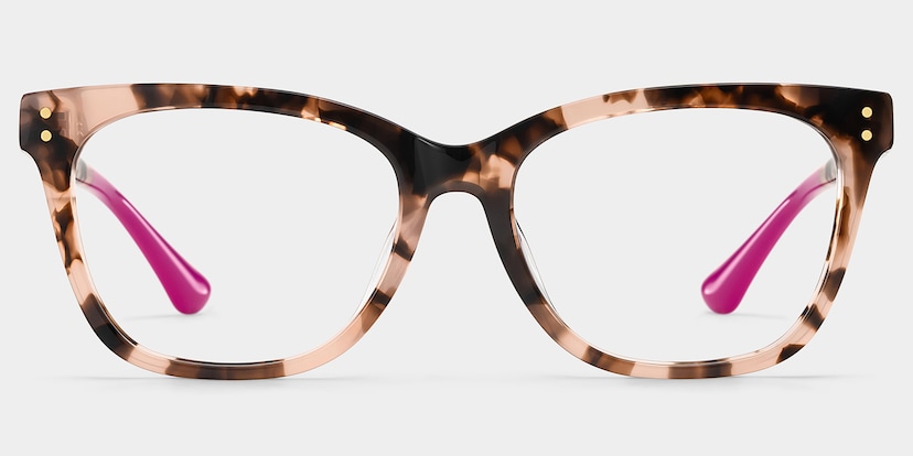 Vivienne Rectangle Pink Glasses