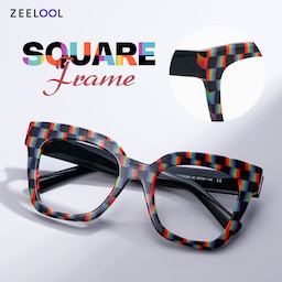 Malcolm Square Checkered Glasses0