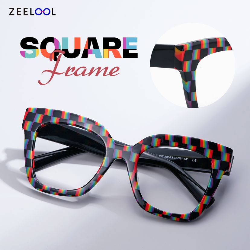 Malcolm Square Checkered Glasses