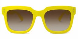 Liizbeett Square Yellow Glasses0