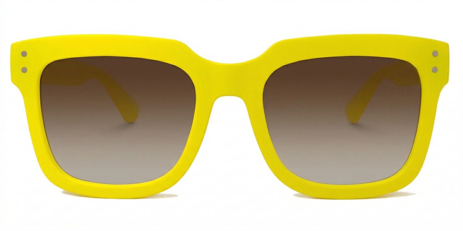Liizbeett Square Yellow Prescription Sunglasses | ZEELOOL0