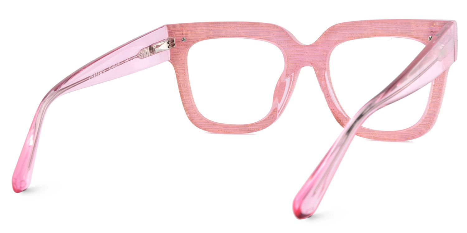 Teresita Thick Blue Denim Glasses in Square Design | Zeelool5