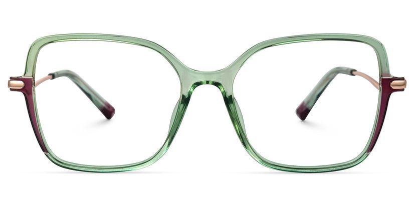 Rendon Square Green Glasses