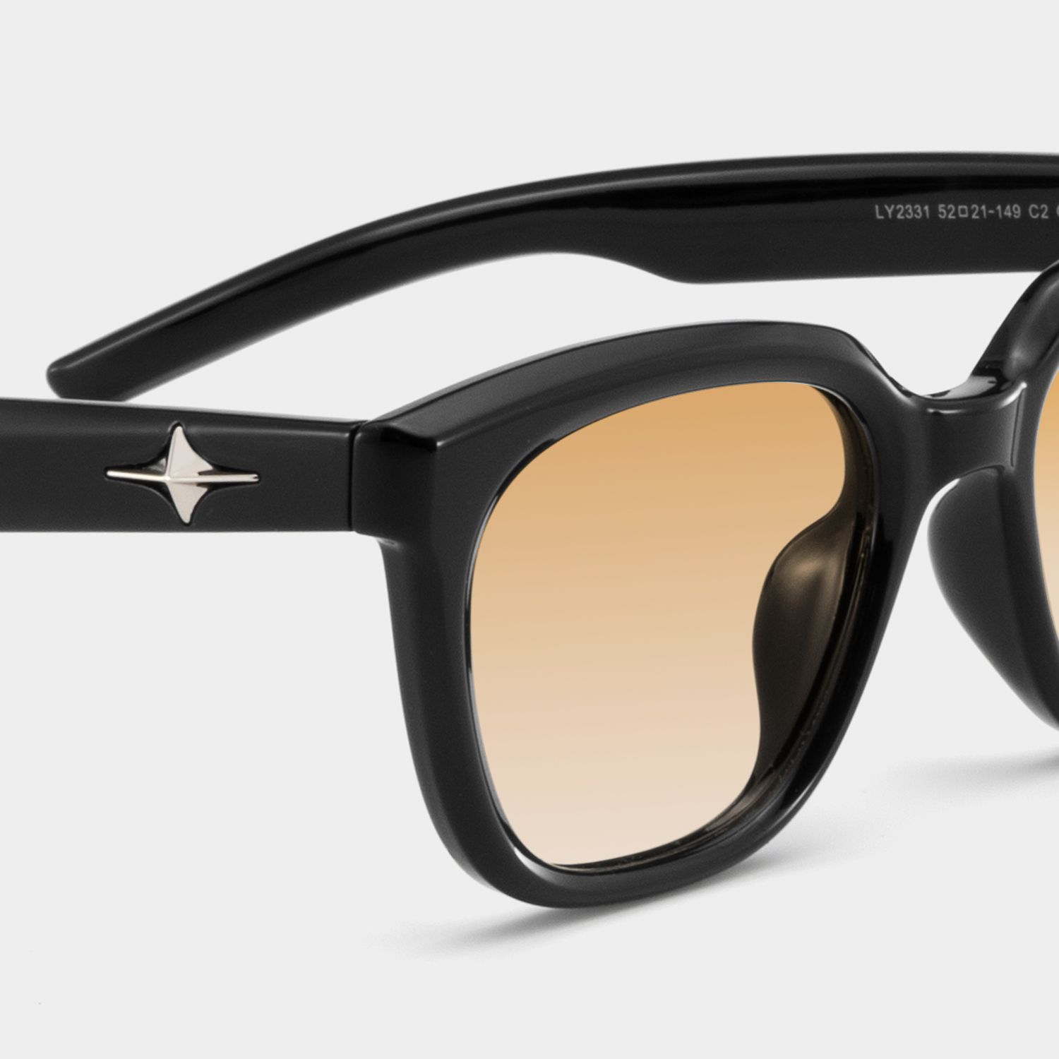 Lyric black Frame Polarized Sunglasses with rectangle Style Online | ZEELOOL5