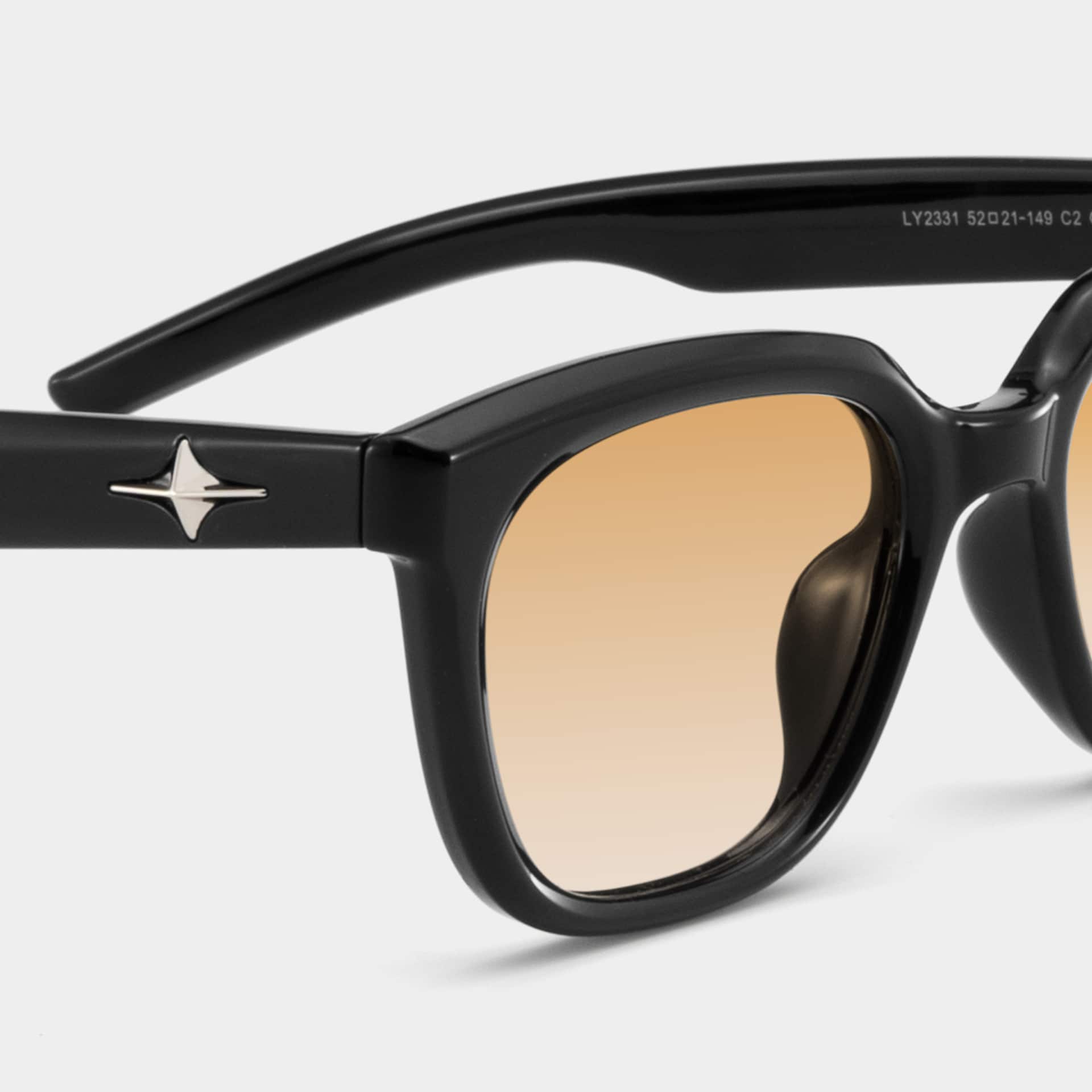 Lyric black Frame Polarized Sunglasses with rectangle Style Online | ZEELOOL5