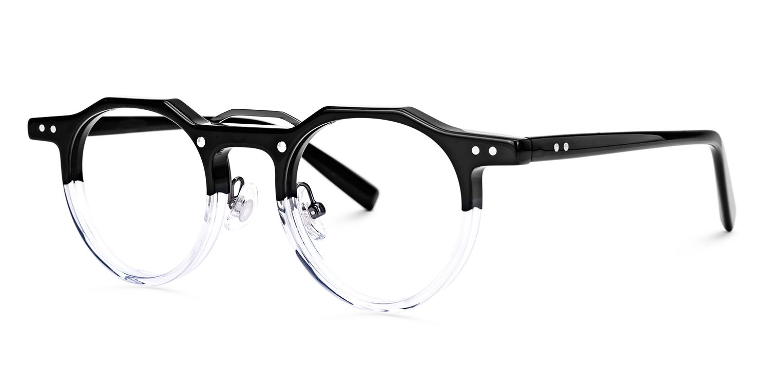 Adjustable Nose Pads Jerria Eyeglasses, Jerria Black-Clear Glasses -Zeelool1