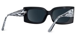Orduno Black Rectangle Sunglasses4