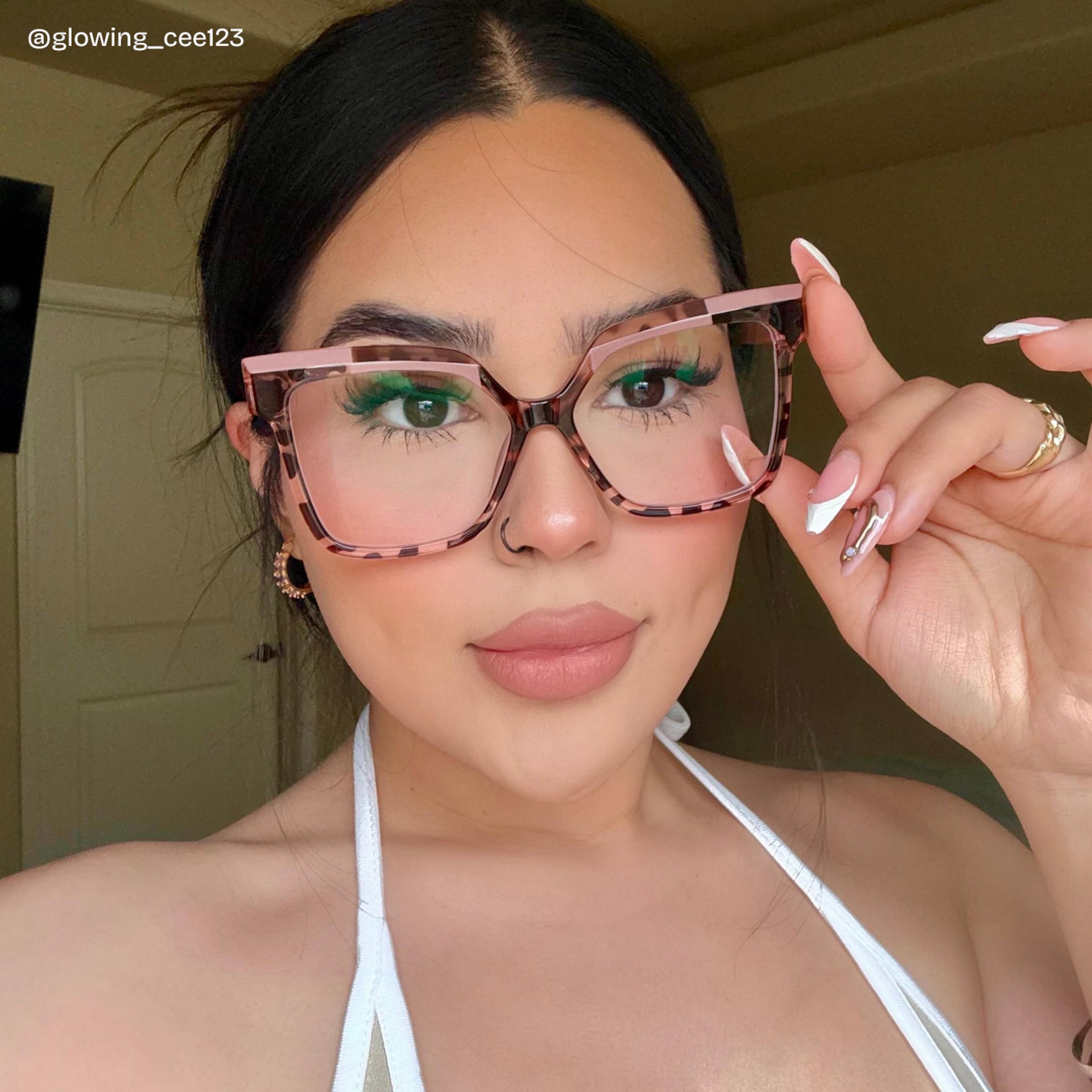 Square Eboney Tortoise Frame Glasses Deals -Zeelool Optical8