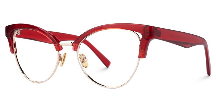 Charlene Browline Red Glasses