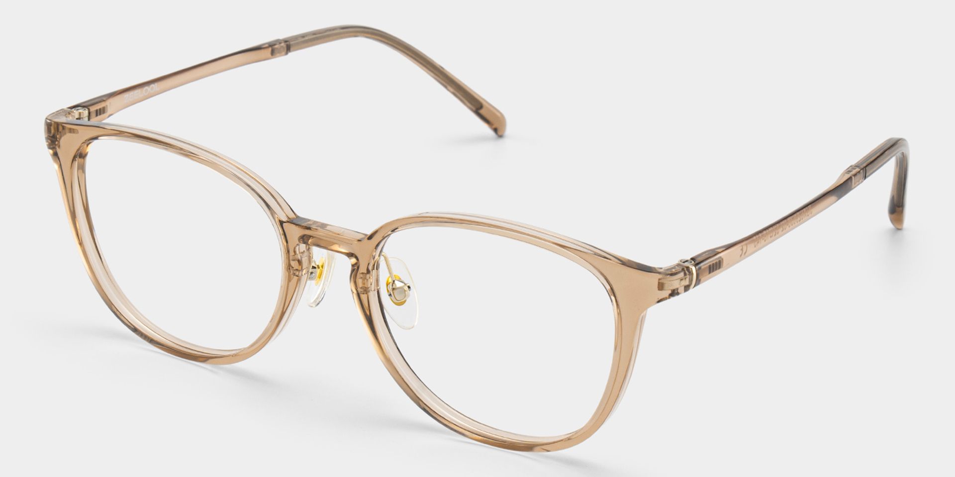 Amanda Ultra Lightweight Eyeglasses in Beige Frames | ZEELOOL3