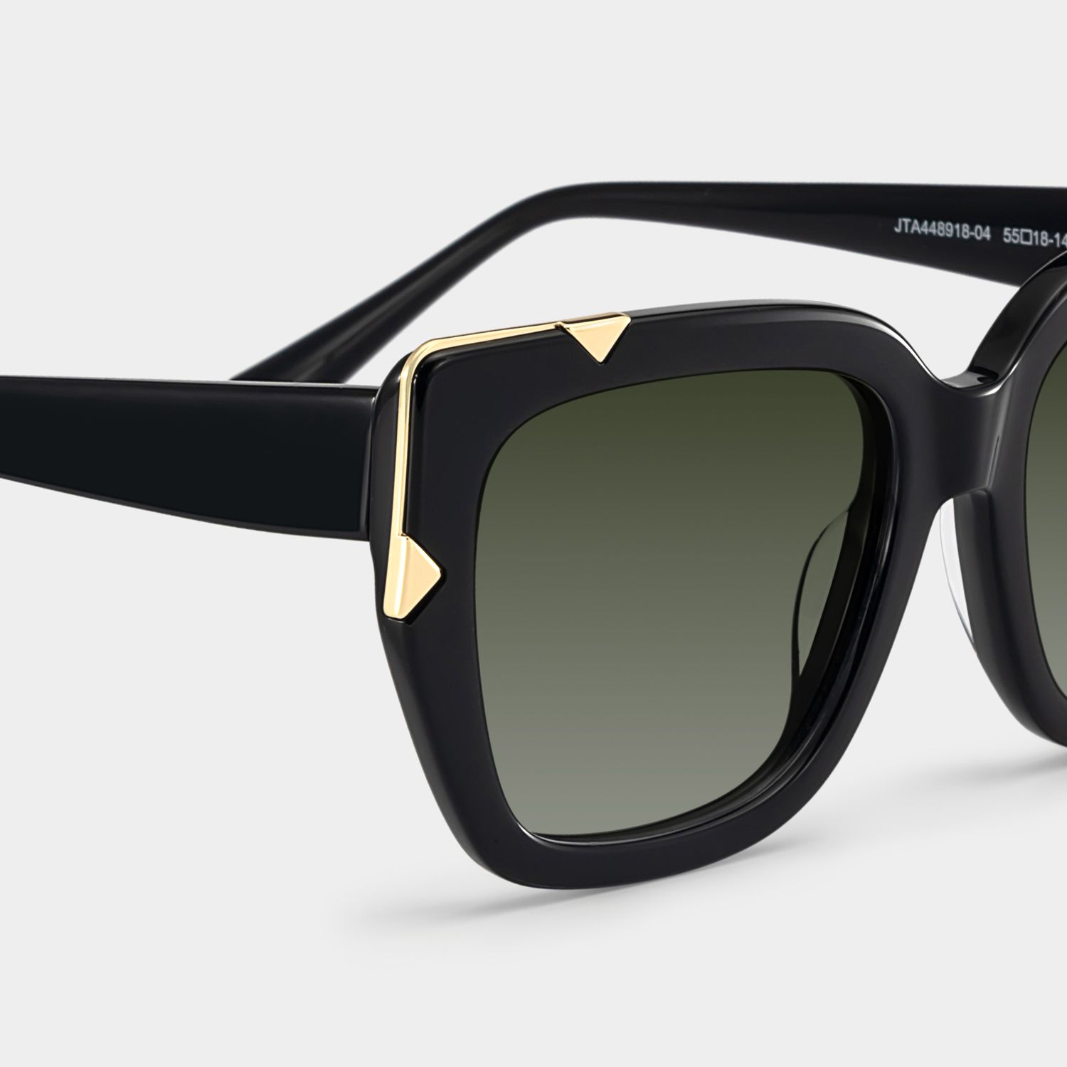 Dax Acetate Black Square Frame Sunglasses | ZEELOOL4