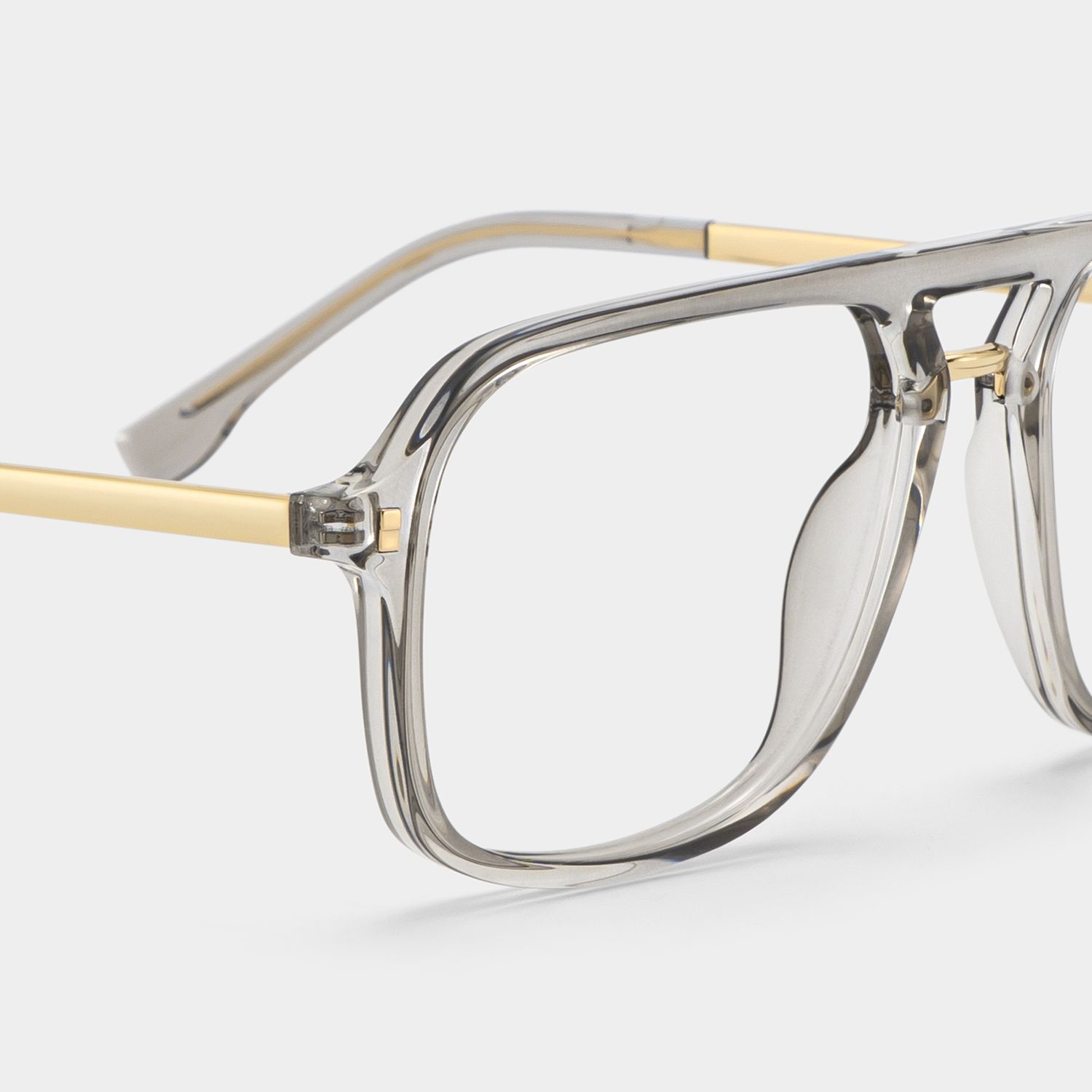 Aviator Kilworth Gray Glasses deals -Zeelool Glasses