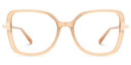 Tamecka Square Beige Glasses0