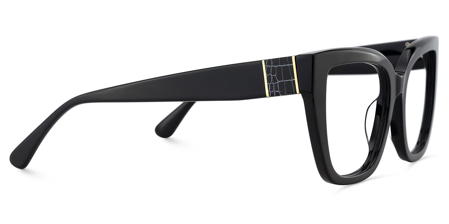 Square Frame Black Glasses on Sale4