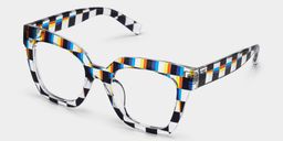 Malcolm Square Multicolor Geek Chic Glasses2