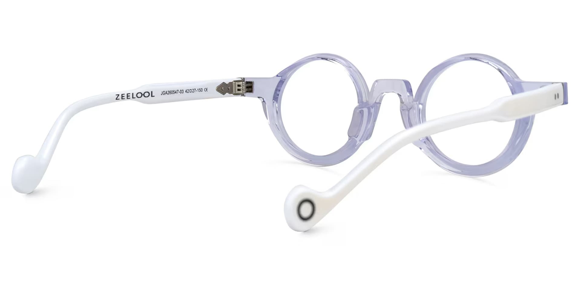 Round Glanton White Glasses deals -Zeelool Glasses3