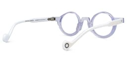 Glanton Round White Glasses3